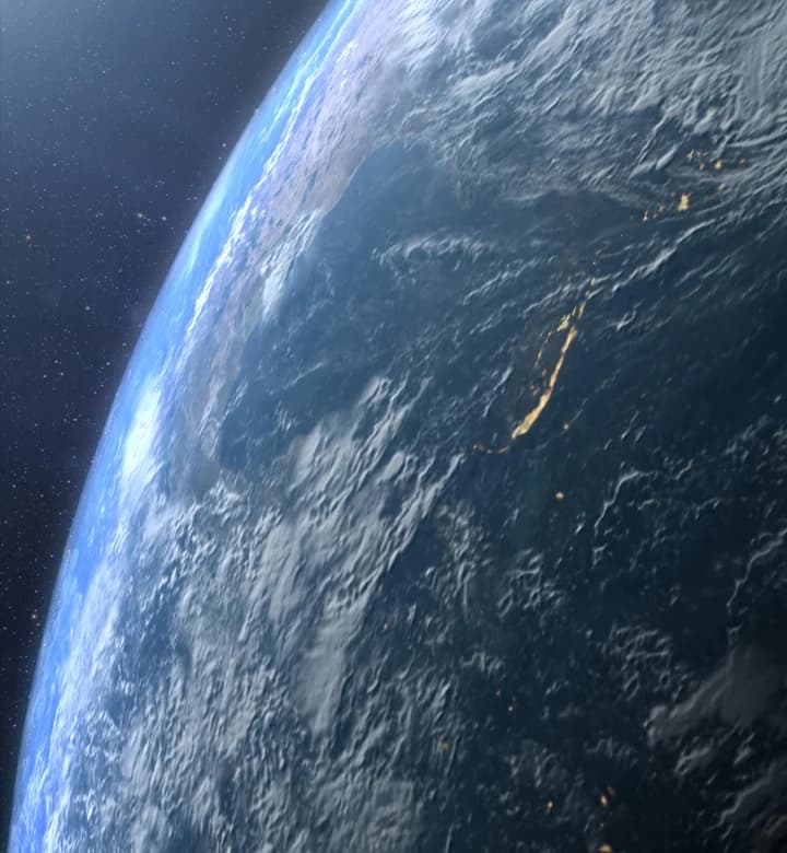 Earth seen from orbit