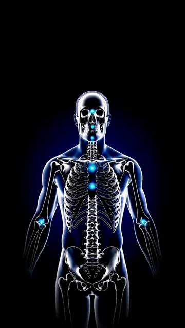 Human skeleton and nervous system